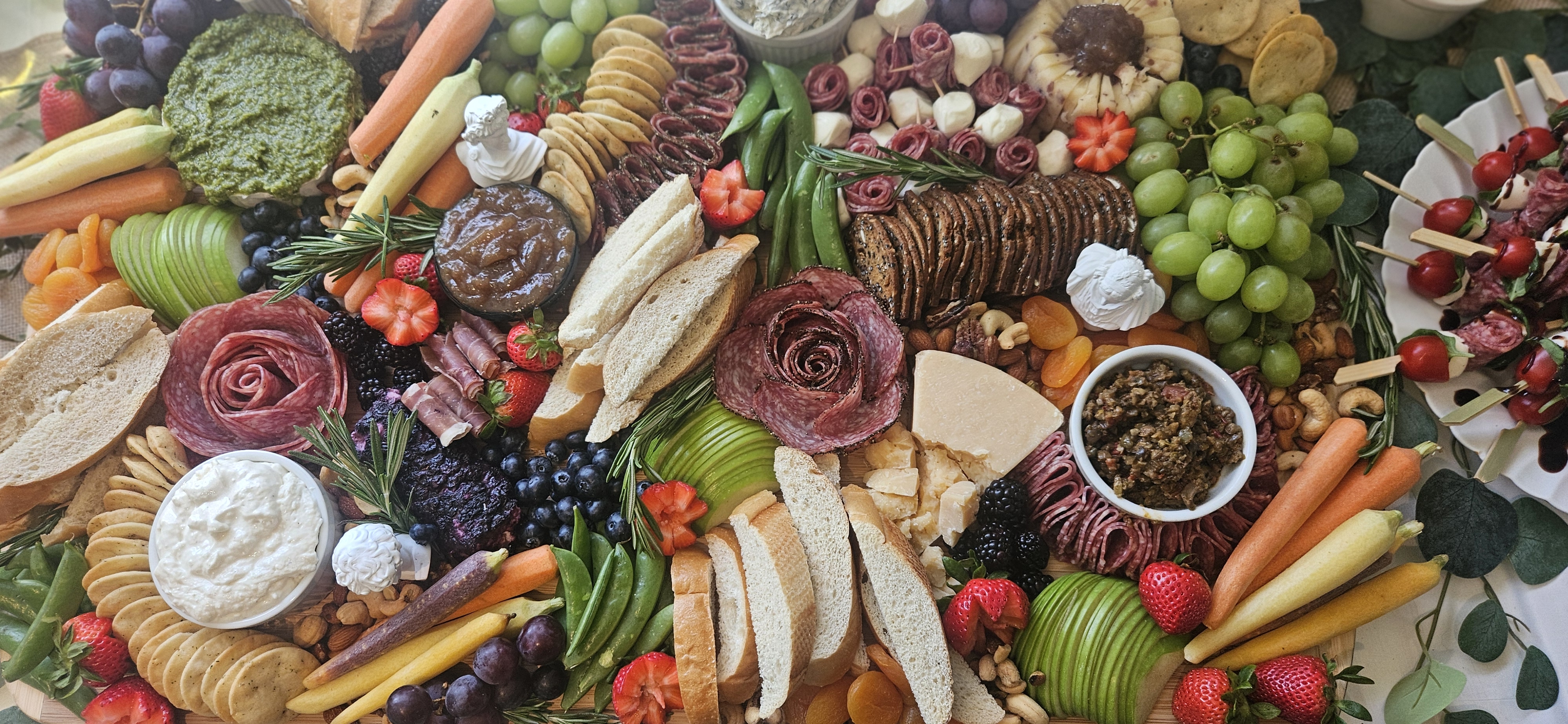 Another view of a Gourmet Charcuterie Board available in Oklahoma City (OKC)